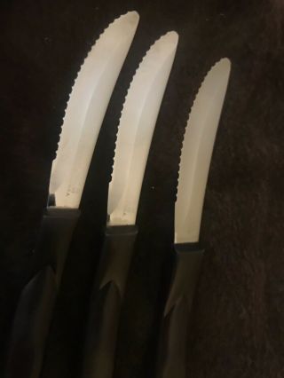 Set Of 12 Cutco Vintage Steak Knives Dark Handles 1759 KI,  KC,  KM & KJ 6