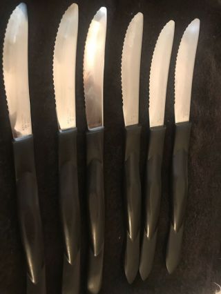 Set Of 12 Cutco Vintage Steak Knives Dark Handles 1759 KI,  KC,  KM & KJ 9