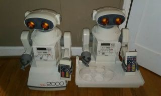 Tomy Omnibot 2000 Robot Vintage 1980’s Toy W/ Remote And Tray - Read