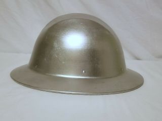 VINTAGE silver ALUMINUM BULLARD Hard Boiled Hard Hat 2