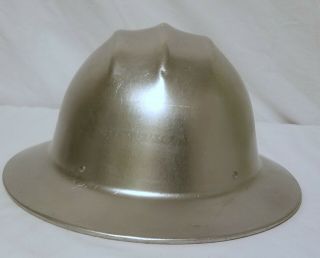 VINTAGE silver ALUMINUM BULLARD Hard Boiled Hard Hat 5