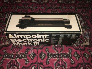 Vtg Aimpoint Electronic Red Dot Rifle Scope Sight Made In Sweden