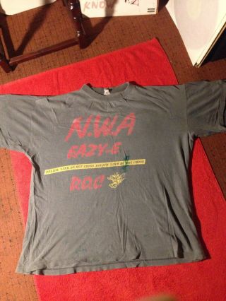 Vintage - Nwa - 89 " Tour T Shirt ".  (mega Rare) Hip Hop (front N Back Print)