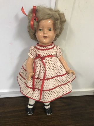 Vintage Ideal 18” Composition Shirley Temple Doll