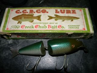 Large Creek Chub Antique Fishing Lure No.  600j 7.  5 "