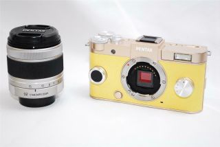 Rare Pentax Q - S1 Gold And Yellow Lens Kit Special Strap Set
