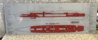 Ss France Deck Diagram Sign Plaque Ship Maritime