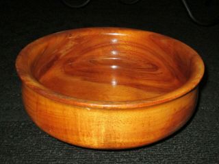 Hawaii Vintage Hawaiian Koa Wood Bowl Footed Curved Edge 10 " Diam X 4 " T