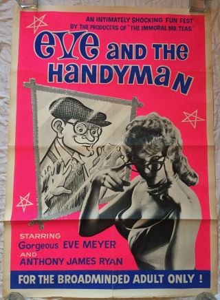 Russ Meyer Vintage Movie Poster " Eve And The Handyman " Colors