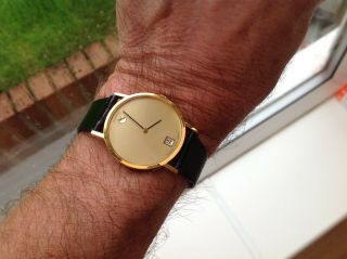 Vintage Mans Zenith Gold Quartz Date Watch (Fully) And Boxed 8