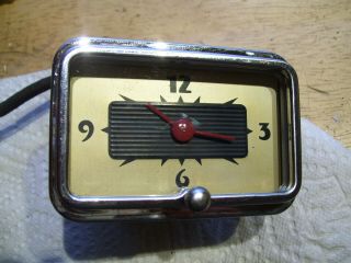 1940 Vintage Mercury Electric Dash Clock In Good.