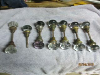 Glass Door Knobs Vintage,  The Glass On All Are In No Cracks.