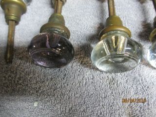 GLASS DOOR KNOBS VINTAGE,  The glass on all are in no cracks. 3
