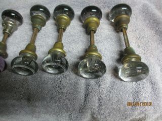 GLASS DOOR KNOBS VINTAGE,  The glass on all are in no cracks. 4