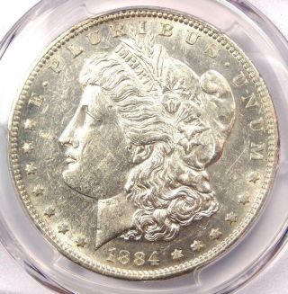 1884 - S Morgan Silver Dollar $1 - Pcgs Au53 - Rare In Au53 - Near Unc/ms