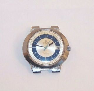 Vintage Omega Automatic Geneve Dynamic Stainless Steel Two - Tone Dial Men 