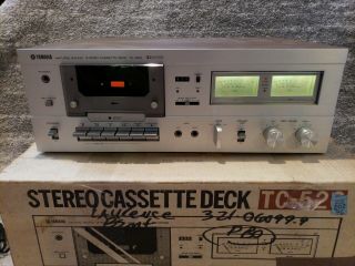 Vtg Silver Yamaha Natural Sound Stereo Cassette Tape Deck Tc - 520 Parts & Repair