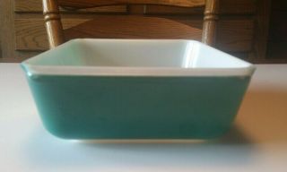 Vintage Pyrex Green Wheat Promotional Space Saver Casserole Dish 1960s No Lid 2