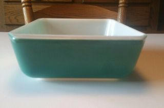Vintage Pyrex Green Wheat Promotional Space Saver Casserole Dish 1960s No Lid 4