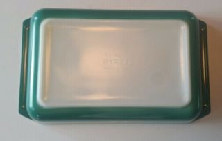 Vintage Pyrex Green Wheat Promotional Space Saver Casserole Dish 1960s No Lid 6