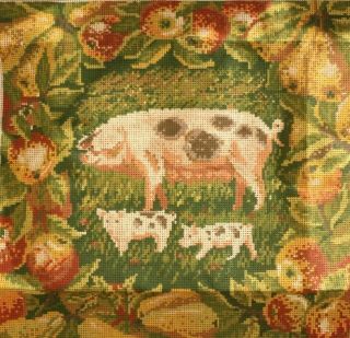 Ehrman Ann Blockley Pigs Piglets Tapestry Needlepoint Kit Retired Vintage