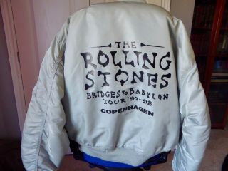 Vintage Rolling Stones 1997/98 Bridges to Babylon Mens Crew Jacket size XL 3
