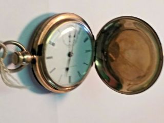 1879 Antique Gold Filled Illinois Watch Co.  Pocket Watch With Key -