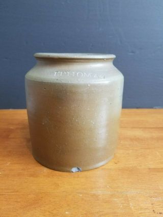 Antique Isaac Thomas Kentucky Stoneware Crock Vase Ca.  1800 