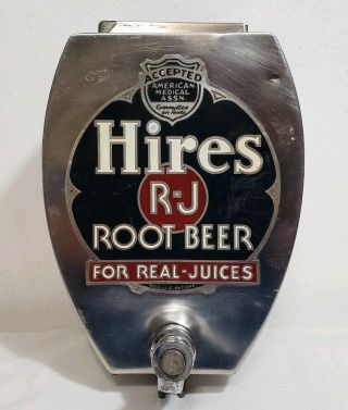Vintage Hires Root Beer Soda Fountain Syrup Dispenser Antique Sign