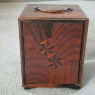 Vintage Japanese Lacquered Wood Mini Chest Of Drawers Jewelry Box C1930s