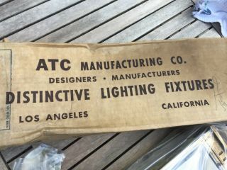 2 VINTAGE Large Mid - Century Outdoor Wall Lights NOS 7