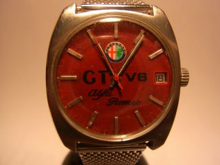 Alfa Romeo Gtv - 6 2.  5.  Wristwatch,  Selfwinding Movement.  Vintage Car,  Classic Car.