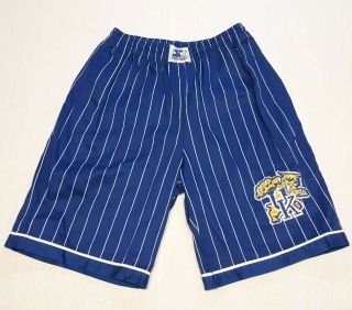 Vintage Rare 90s Starter University Of Kentucky Pinstripe Shorts Size M Jersey