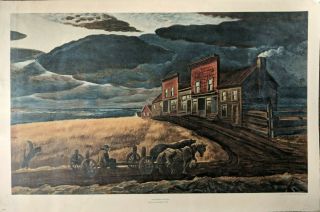 Vintage Lithograph By Charles Burchfield 