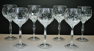 Vintage Noritake " Rothschild " Crystal Wine Glasses (set Of 7) 7 - 1/4 "