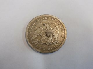 Rare 1872 Liberty Seated Dollar Us Silver Coin