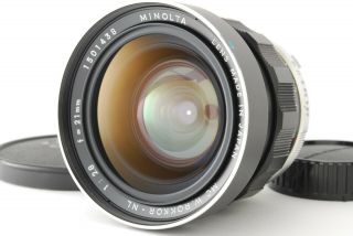 【rare,  】minolta Mc W.  Rokkor Nl 21mm F2.  8 Mf Lens From Japan 253