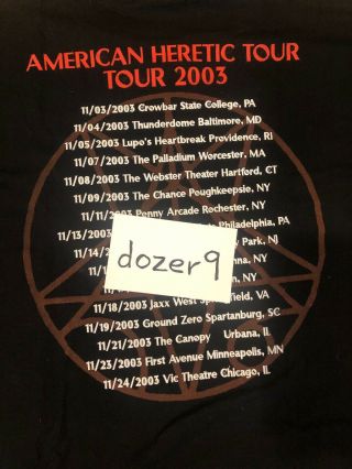 Morbid Angel 2003 Heretic Vintage Tour Shirt XL 5