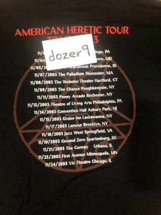 Morbid Angel 2003 Heretic Vintage Tour Shirt XL 6