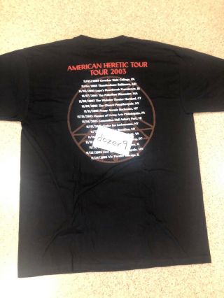 Morbid Angel 2003 Heretic Vintage Tour Shirt XL 7