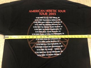 Morbid Angel 2003 Heretic Vintage Tour Shirt XL 8