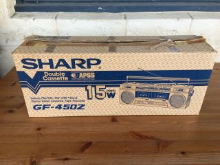 Vintage Boombox Sharp Gf - 450 Boxed