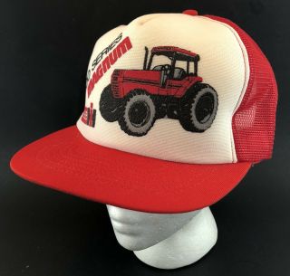 Vtg Case Ih Mesh Trucker Hat Snapback Cap Magnum 7100 Series Farmer Tractor Usa