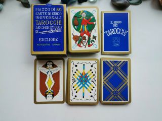 Rare Vintage Tarot Card Deck Mazzo Di 80 Carte Da Gioco Collectable Lomazzo