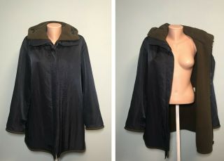 Vintage Rare Jil Sander Nylon/wool Hood Jacket Women Sz 40 / Uk 7 / Us 9.  5 Italy