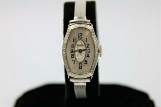 Vintage Gruen Watch,  14k Case Only & Gold Filled Wire Mesh Band,