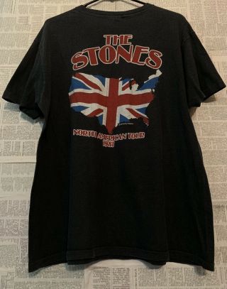 Vtg 80s The Rolling Stones North American Tour Rock Band T - shirt 5