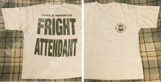 1999 Type O Negative T - Shirt L Fright Attendant Rare Vtg Blue Grape Peter Steele