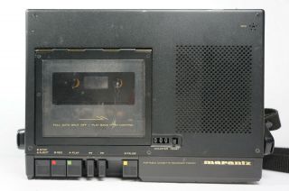 Vintage Marantz Pmd201 Portable 2 Head Cassette Tape Recorder With Strap
