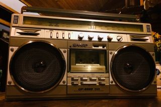 Classic Vintage 1981 Sharp Gf - 8989 Radio Cassette Ghetto Blaster Boombox Aux